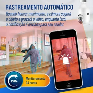 Câmera de Segurança IP Wi-Fi Lâmpada E27 HW 360° Full HD com Visão Noturna e Áudio - HW - Imagem 5