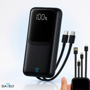 Power Bank 20.000mAh 22.5W Carga Rápida Com Display Digital Carregador Portátil Carga Rápida Premium Compatível Com Todos Os Celulares Iphone Android IOS apple xiaomi LG Samsung Motorola Davely - Imagem 1