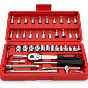 Kit 46 Ferramenta Jogo Chave Catraca Repara Moto Carros - Imagem 3