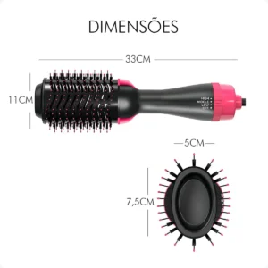 Escova Secadora 4 Em 1 Profissional 1200w Seca Alisa Modela Cabelo - Imagem 8