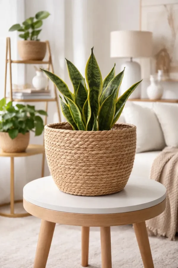 Cesto Vaso Cachepot Fibra Natural Decorativo Palha Boho Chic