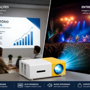 Mini Projetor Full Hd Yg-300 Led Portátil 600 Lumens Usb - Imagem 7