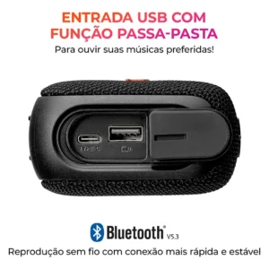 Caixa De Som Speaker Aiwa AWS-SP-07-B 7w Bluetooth Ipx6 Preto - Imagem 6