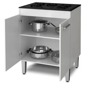 Balcão De Cozinha Para Cooktop 5 Bocas Branco Nauru - Imagem 3