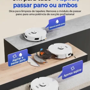 Robô Aspirador Redroad R11 Estação Automático Wi-fi 3 Em 1 - Imagem 4
