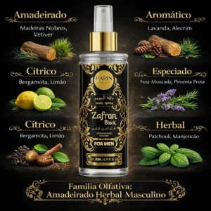 Body Splash Árabe Masculino Kit C/4 Perfumes De Alta Fixação Soul Cosméticos 200ml - Imagem 4