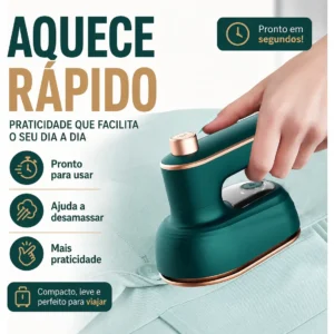 Mini Ferro De Passar Roupa A Vapor Portátil Bivolt Viagem - Imagem 4