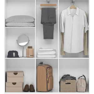 Guarda-roupa Solteiro 5 Portas MDP Branco Moderno Demóbile Ártico - Imagem 4