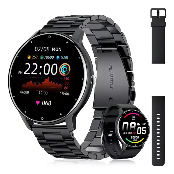 Smartwatch Mertto Esportivo ZL02 Com 2 Pulseiras, Tela de 1.39" para Android e iOS