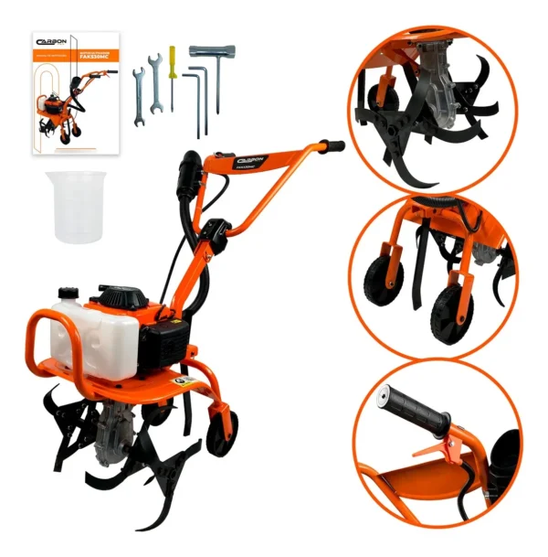 Motocultivador A Gasolina Micro Trator Arado De Terra 3,6 Hp