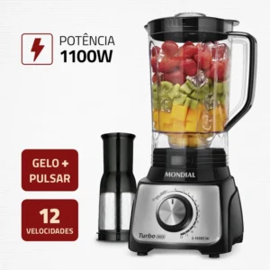 Liquidificador Turbo, Mondial, 1100W - L-1100 BI - Imagem 3