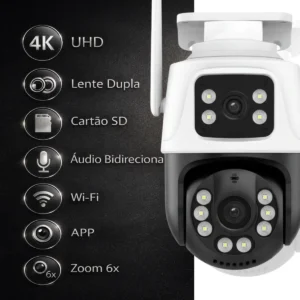 Câmera de Segurança Wi-Fi iCSee/Yoosee A28B 4K Dupla Lente Visão Noturna Colorida Full Hd Externa Prova D'água Ip66 Sensor Movimento Woosh - Imagem 3