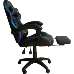 Cadeira Gamer E Escritório X-ray Fit Com Led Rgb Ergonômica Cor Preta Material Do Estofamento Couro Sintético - Imagem 8