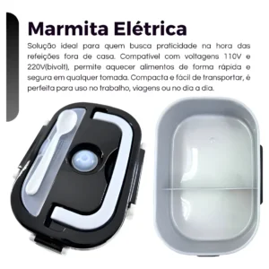 Marmita Elétrica Portátil Carro Trabalho 12/24v - 110/220v - Imagem 4