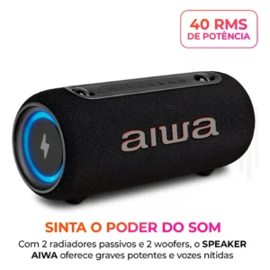 Caixa De Som Speaker Aiwa SP-05-LB 30w Bluetooth Ipx5 - Imagem 5