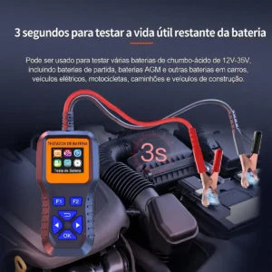 Testador De Bateria 12v/24v/35v Automotivo Portátil Aiyin - Imagem 4