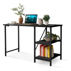 Escrivaninha Mesa Office Estudo Estilo Industrial Cor Preto 1,10m Klm Store - Imagem 3