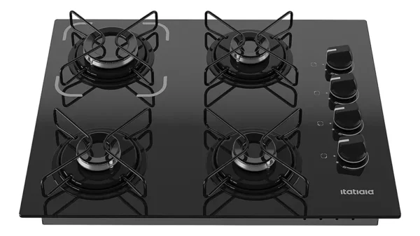 Cooktop 4 Bocas A Gás Itatiaia Itamega Preto Bivolt