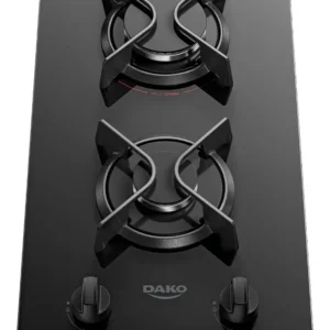 Cooktop A Gás Dako Supreme 2 Bocas Mesa Vidro Temperado Preto - Imagem 1