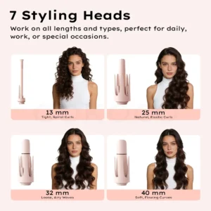 Modelador De Cabelo Automático 7em1com Cabeça Intercambiável - Imagem 6