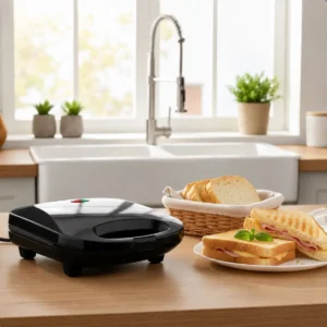 Sanduicheira Elétrica Preta 127v Compacta Para Lanches - Imagem 7