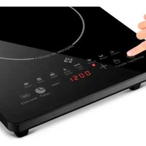 Cooktop De Indução 1 Boca Preto Com Trava De Segurança Painel Touch Screen - Imagem 3