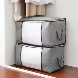 Kit 2 Saco Organizador De Roupas E Edredom Caixa Closet - Imagem 5