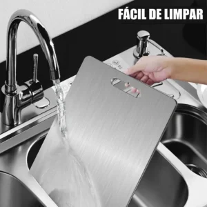 Tábua De Corte Para Cozinha Taboa Carne 46cm Aço Inox 304 - Imagem 6
