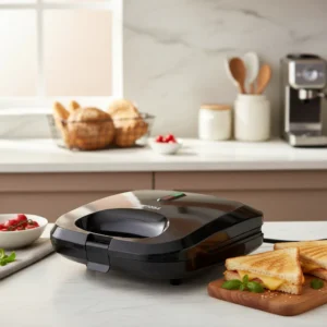 Sanduicheira Grill Elétrica Antiaderente 750w Preto 110/220v - Imagem 3