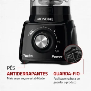 Liquidificador Turbo Power Mondial 550W - L-99 FB - Imagem 8