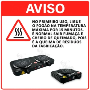 Fogão Elétrico de Mesa Portátil INMA com 1 Boca e Temperatura Ajustável - Imagem 3