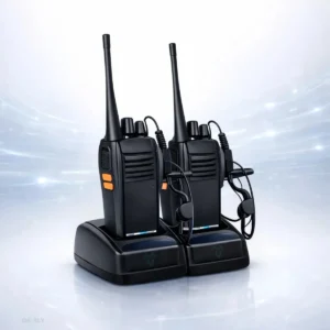 Walkie Talkie Rádios Comunicador KIT COM 2 Unidades Radinho walk talk COMPLETO Fone Microfone e Acessórios - Radio De Comunicação Longo Alcance Comunicação Segura Com 16 Canais - Imagem 8
