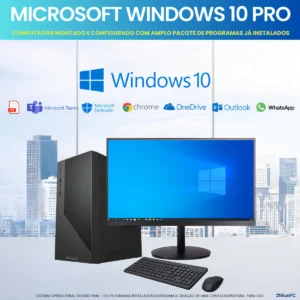 Computador Completo BluePC Office Intel Core i5 4570 (4ª Geração), 16GB RAM, 240GB SSD, Monitor 20" 75hz HDMI, Windows 10 Pro - CDF-099OF - Imagem 3