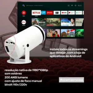Projetor Portátil 4k Hd Android 11.0 Smart Wifi 5g Bluetooth - Imagem 8