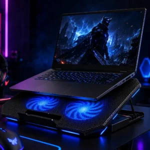 Suporte Mesa Notebook Cooler Led Refrigerada Base Ajustável - Imagem 4