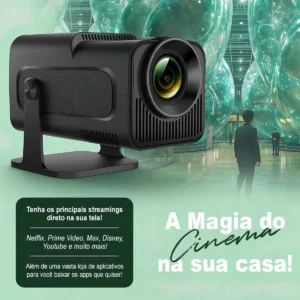 Projetor HY320 Davely Smart TV Android WiFi 6 390 ANSI Lumens Full HD Suporte 4K HDMI Bluetooth 85-200 Polegadas Alto Falante Com Controle Remoto Bivolt Portátil - Imagem 8