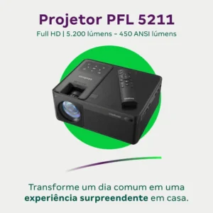 Projetor Full HD 5200 Lúmens PFL5211 Intelbras Preto - Imagem 3