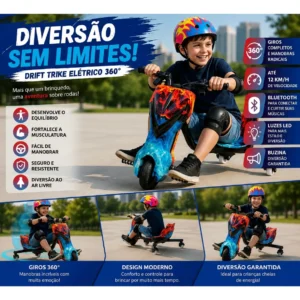 Patinete Elétrico Drift Triciclo Infantil Bluetooth 250w 36v - Imagem 7