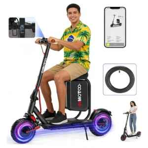 Oimotoo Patinete Elétrico 500w Com 10in Inflar Pneu +assento - Imagem 1