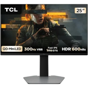 Monitor Gamer TCL 25 Polegadas QLED Mini LED Full HD G64 300Hz 1ms (GtG) Freesync HDR 600 nits 25G64 - Imagem 1