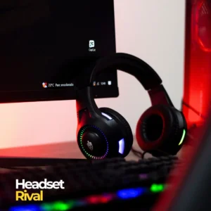 Fone De Ouvido Headset Gamer Rgb Led Pc Computador Vídeogame - Imagem 7