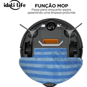 Robô Aspirador Idali Life DF-ILRO066 Preto com Aplicativo e Sensor Antiquedas - Imagem 6