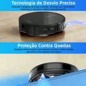 Robô Aspirador De Pó Inteligente Passa Pano Lydsto G1 Limpeza 3 em 1 Compatível XIAOMi Home APP - Imagem 3