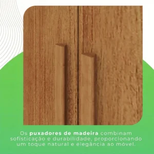 Guarda-roupa Casal Com Espelho 6 Portas 2 Gavetas França Wt - Imagem 3