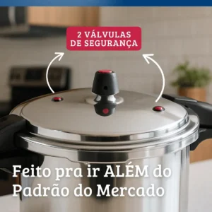 Panela Pressão Fechamento Externo Profissional 24L Alumínio Nacional - Imagem 5