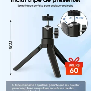 Projetor Profissional Android 4k Portátil 5g Wifi Full Hd - Imagem 3