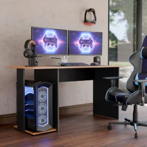 Mesa Gamer Valorant Maxi do Brasil Com Suporte para CPU e Design Moderno 114cm - Imagem 3