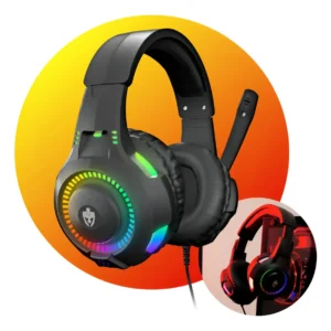 Fone De Ouvido Headset Gamer Rgb Led Pc Computador Vídeogame - Imagem 1