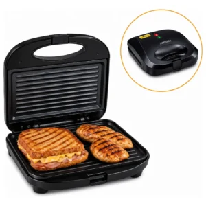 Sanduicheira Grill Elétrica Antiaderente 750w Preto 110/220v - Imagem 1