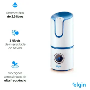 Umidificador Ar Ultrassônico Digital Elgin 2,5l Bivolt Cor Branco - Imagem 8